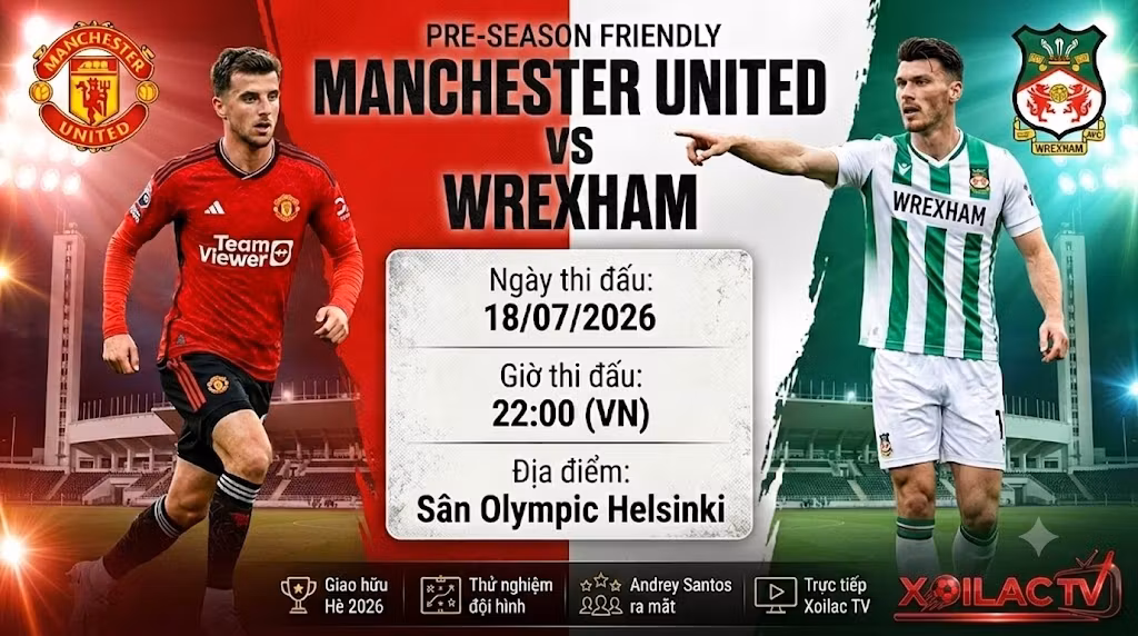 Nhận định MU vs Wrexham (22h00, 18/07/2026): Quỷ Đỏ Khởi Động Kỷ Nguyên Mới Tại Helsinki